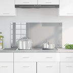 Kitchen Backsplash Light grey 100 x 50 x 0.6 cm Tempered Glass
