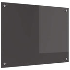 Kitchen Backsplash Dark grey 80 x 60 x 0.6 cm Tempered Glass