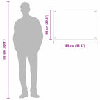 Kitchen Backsplash Dark grey 80 x 60 x 0.6 cm Tempered Glass