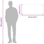 Kitchen Backsplash Dark grey 90 x 40 x 0.6 cm Tempered Glass