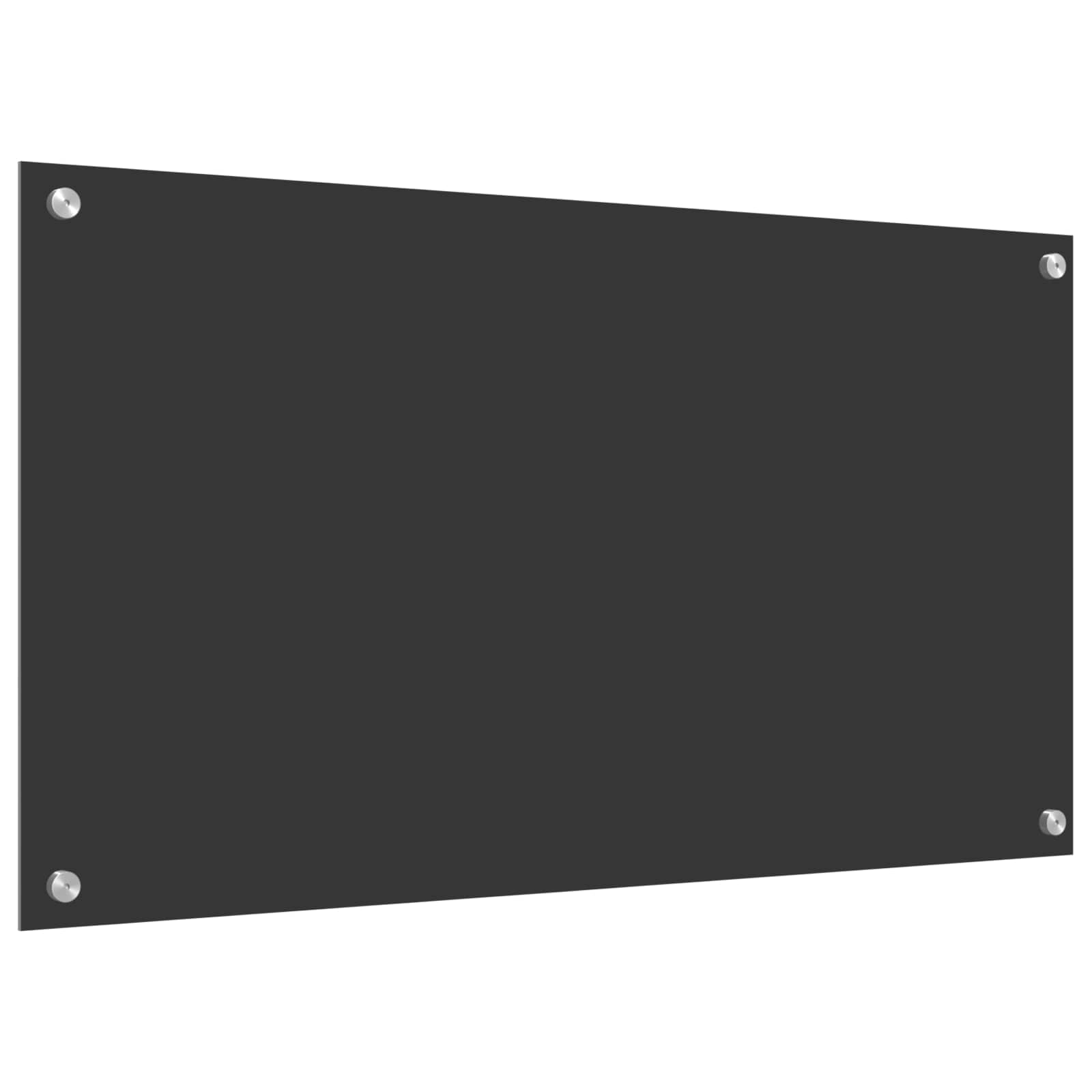 Kitchen Backsplash Dark grey 90 x 50 x 0.6 cm Tempered Glass