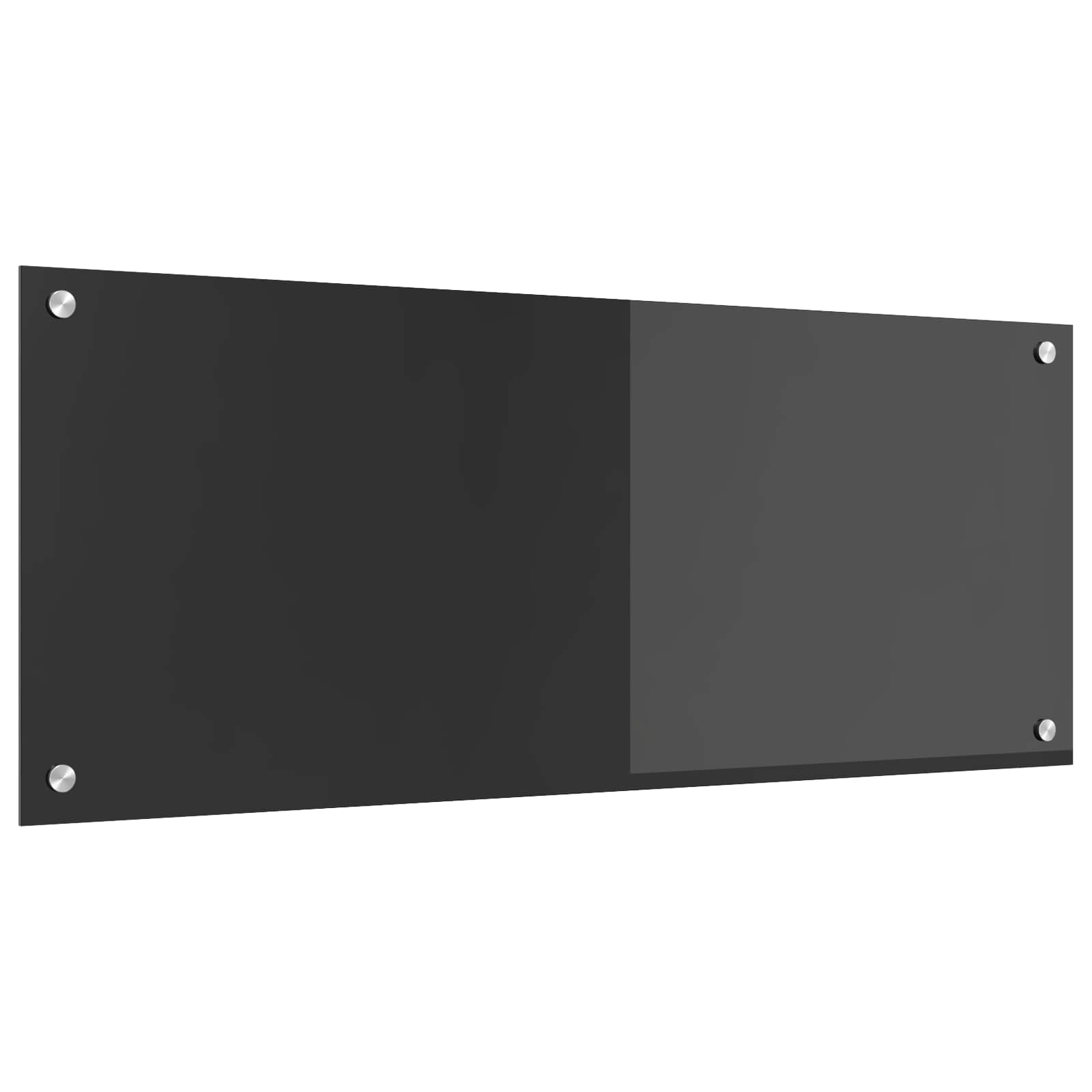 Kitchen Backsplash Dark grey 100 x 40 x 0.6 cm Tempered Glass