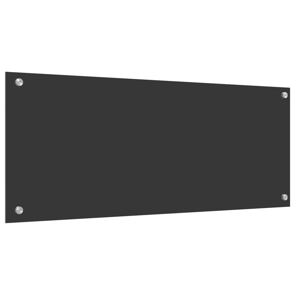 Kitchen Backsplash Dark grey 100 x 40 x 0.6 cm Tempered Glass