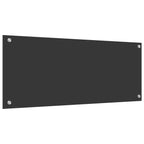 Kitchen Backsplash Dark grey 100 x 40 x 0.6 cm Tempered Glass