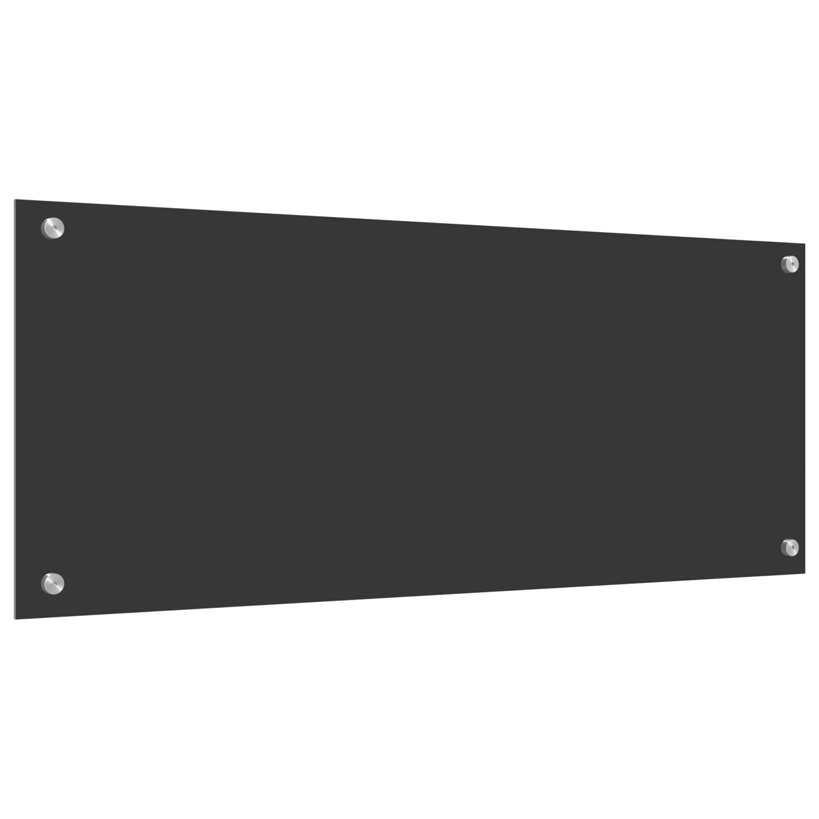 Kitchen Backsplash Dark grey 100 x 40 x 0.6 cm Tempered Glass