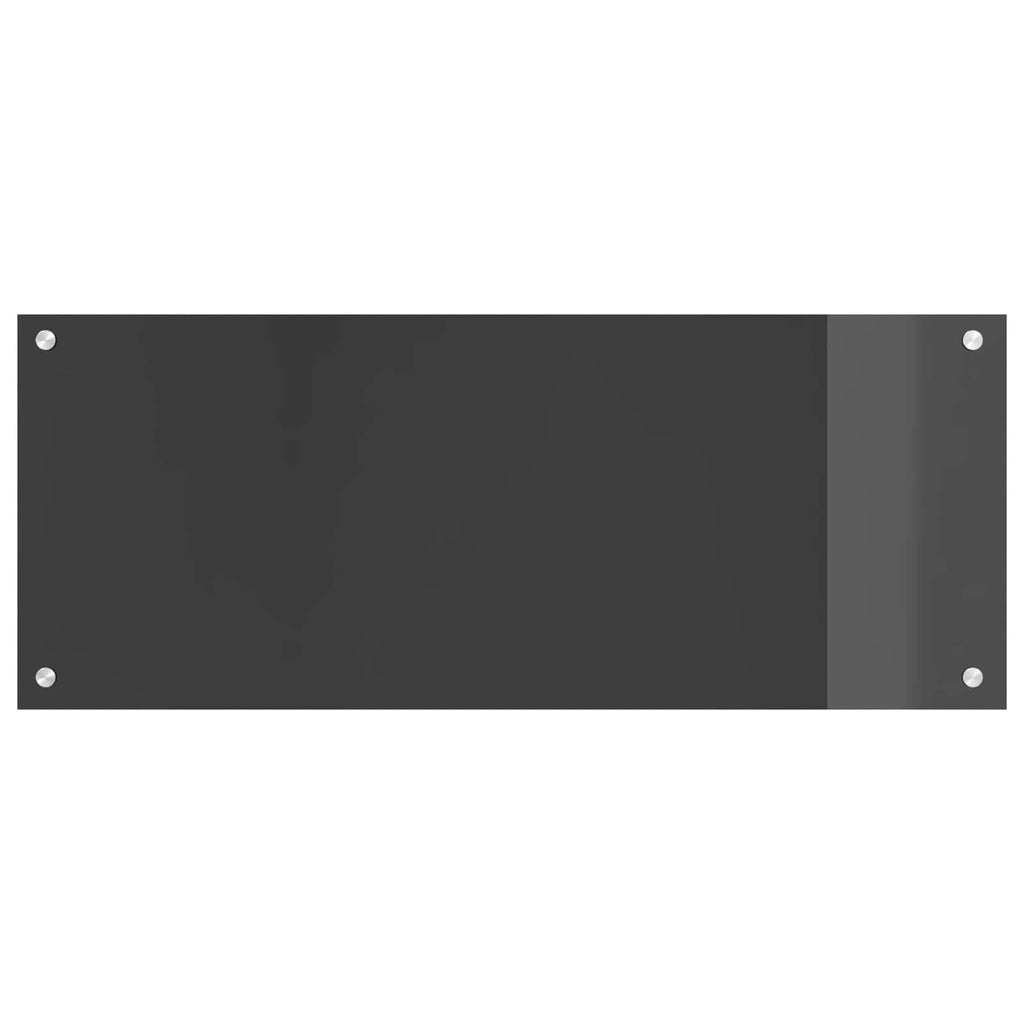 Kitchen Backsplash Dark grey 100 x 40 x 0.6 cm Tempered Glass