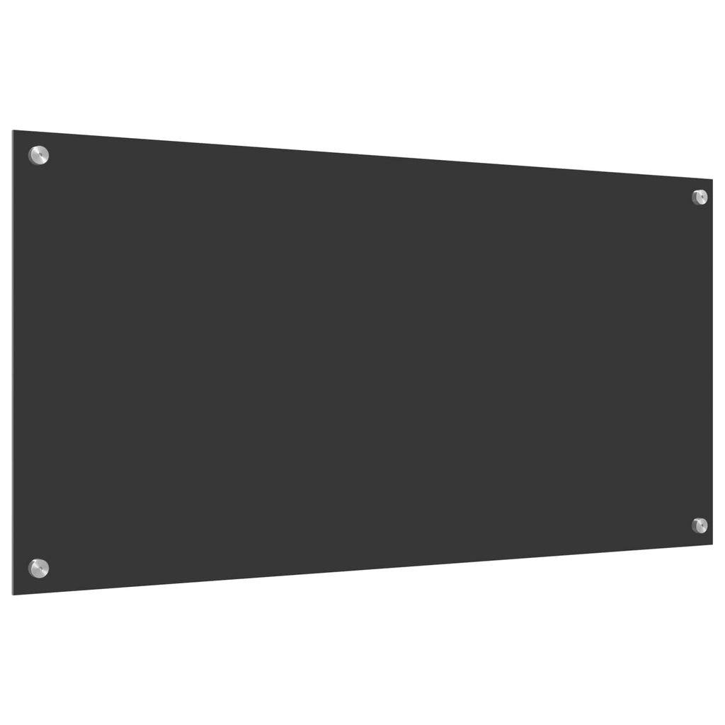 Kitchen Backsplash Dark grey 100 x 50 x 0.6 cm Tempered Glass