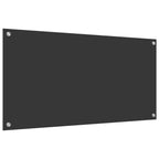 Kitchen Backsplash Dark grey 100 x 50 x 0.6 cm Tempered Glass