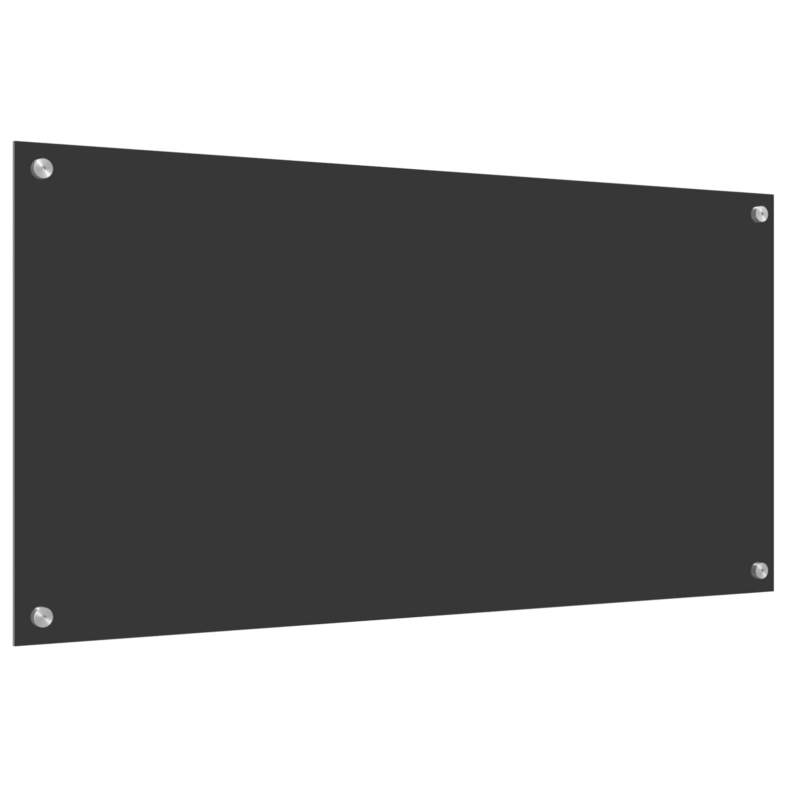 Kitchen Backsplash Dark grey 100 x 50 x 0.6 cm Tempered Glass