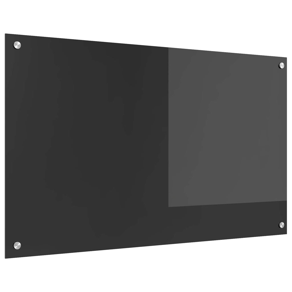 Kitchen Backsplash Dark grey 100 x 60 x 0.6 cm Tempered Glass