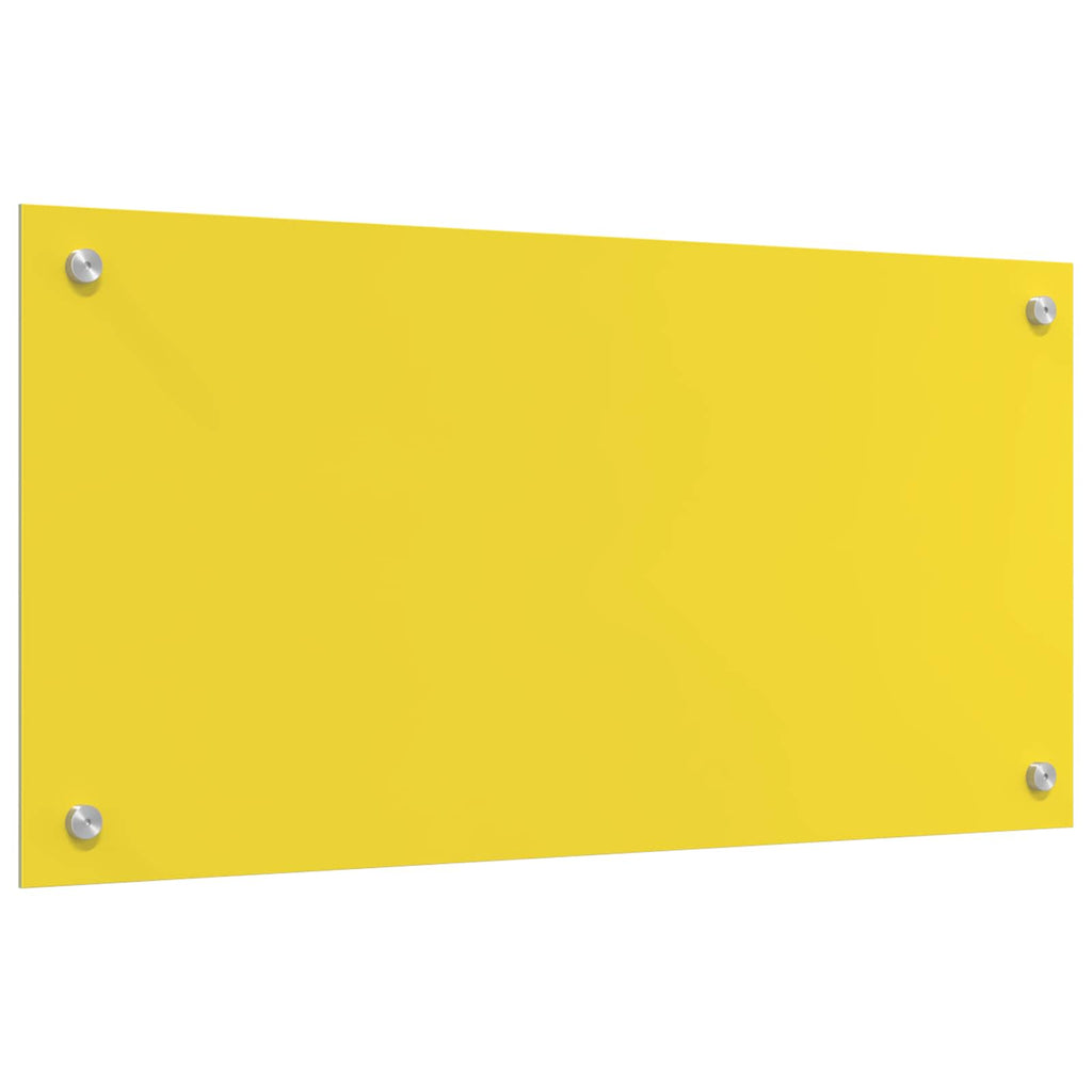 Kitchen Backsplash Yellow 80 x 40 x 0.6 cm Tempered Glass