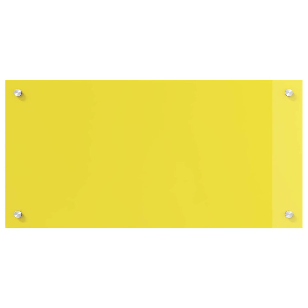 Kitchen Backsplash Yellow 80 x 40 x 0.6 cm Tempered Glass