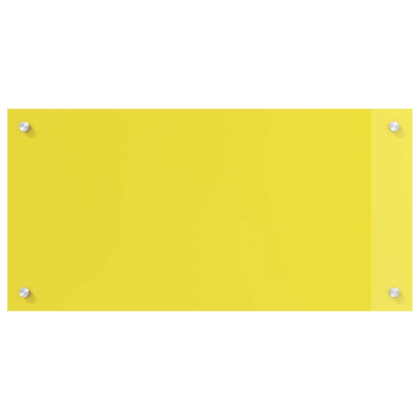Kitchen Backsplash Yellow 80 x 40 x 0.6 cm Tempered Glass