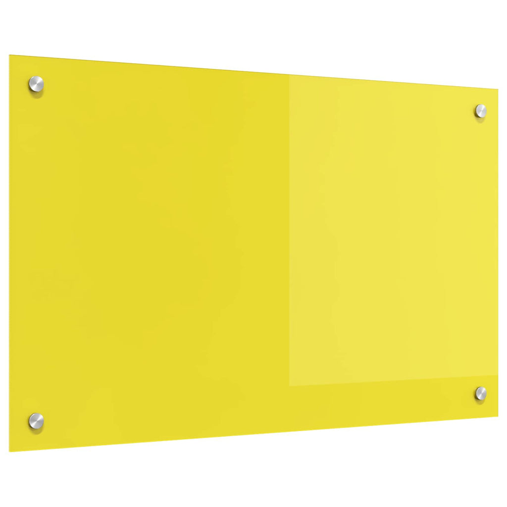 Kitchen Backsplash Yellow 80 x 50 x 0.6 cm Tempered Glass