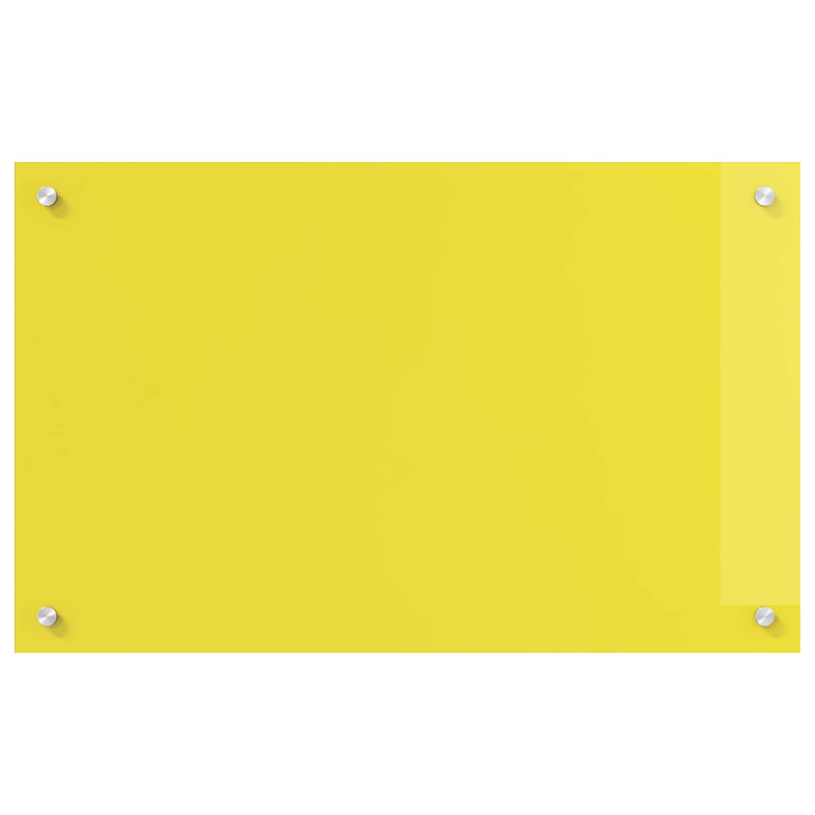 Kitchen Backsplash Yellow 80 x 50 x 0.6 cm Tempered Glass