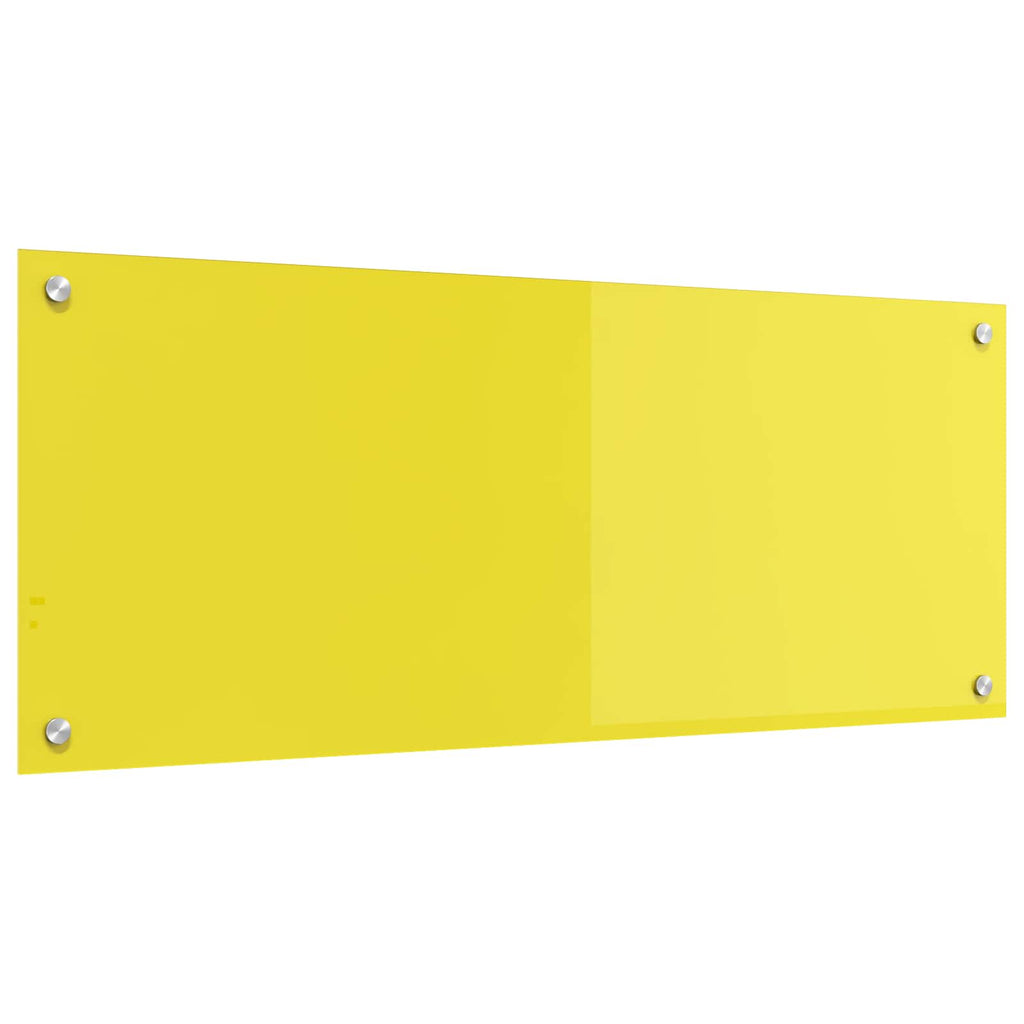 Kitchen Backsplash Yellow 100 x 40 x 0.6 cm Tempered Glass