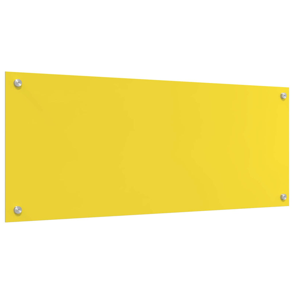 Kitchen Backsplash Yellow 100 x 40 x 0.6 cm Tempered Glass