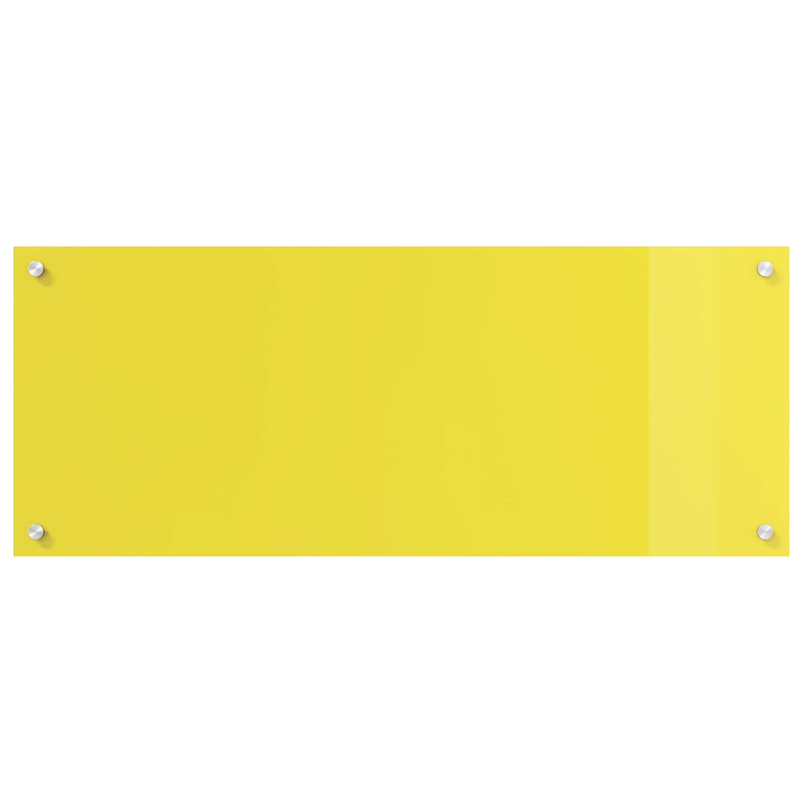 Kitchen Backsplash Yellow 100 x 40 x 0.6 cm Tempered Glass