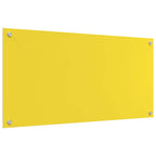 Kitchen Backsplash Yellow 100 x 50 x 0.6 cm Tempered Glass
