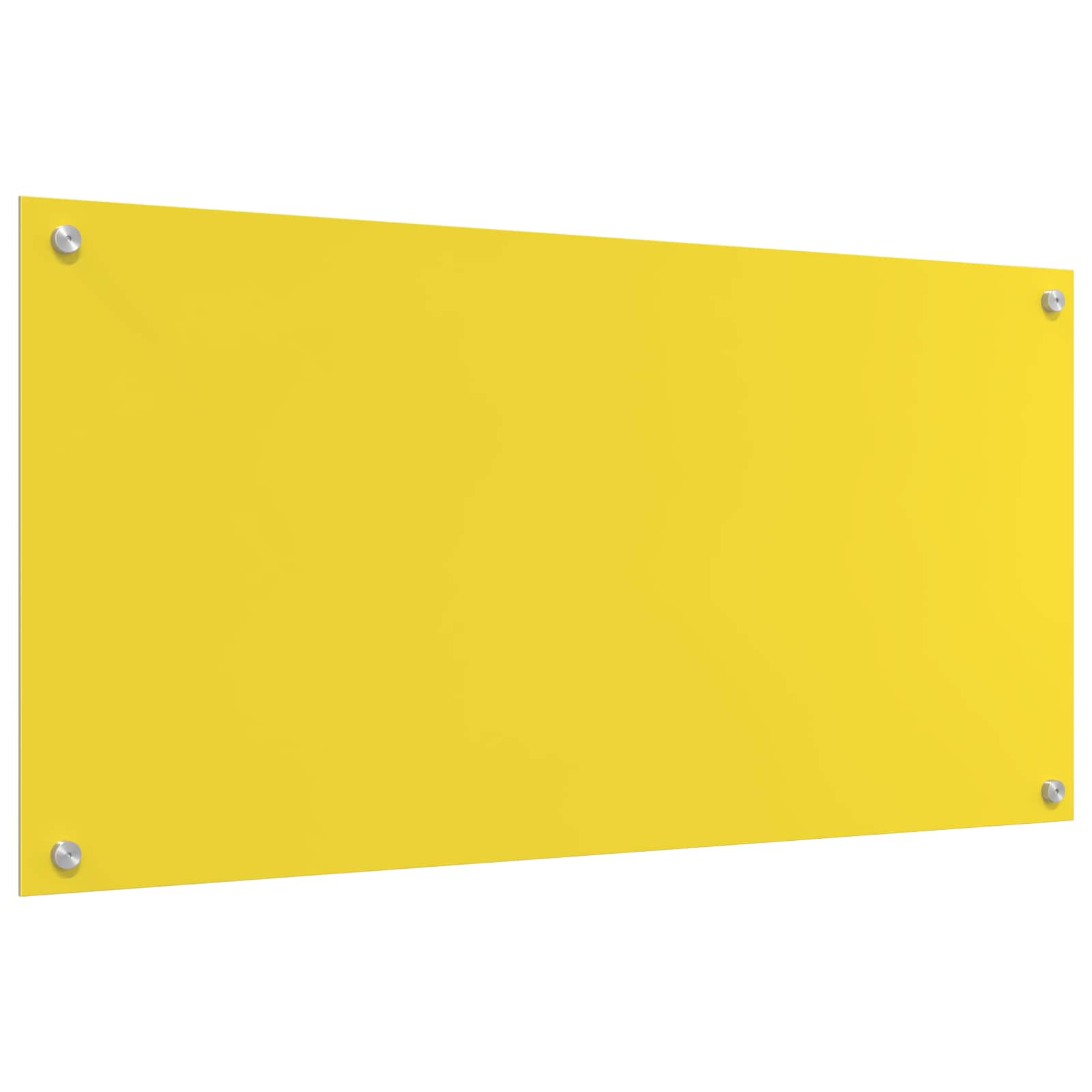 Kitchen Backsplash Yellow 100 x 50 x 0.6 cm Tempered Glass