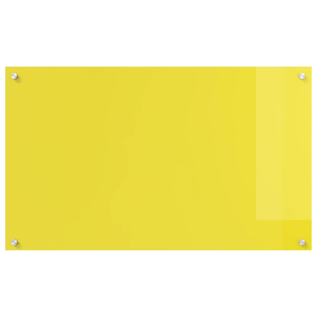 Kitchen Backsplash Yellow 100 x 60 x 0.6 cm Tempered Glass