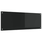 Kitchen Backsplash Black 110 x 40 x 0.6 cm Tempered Glass