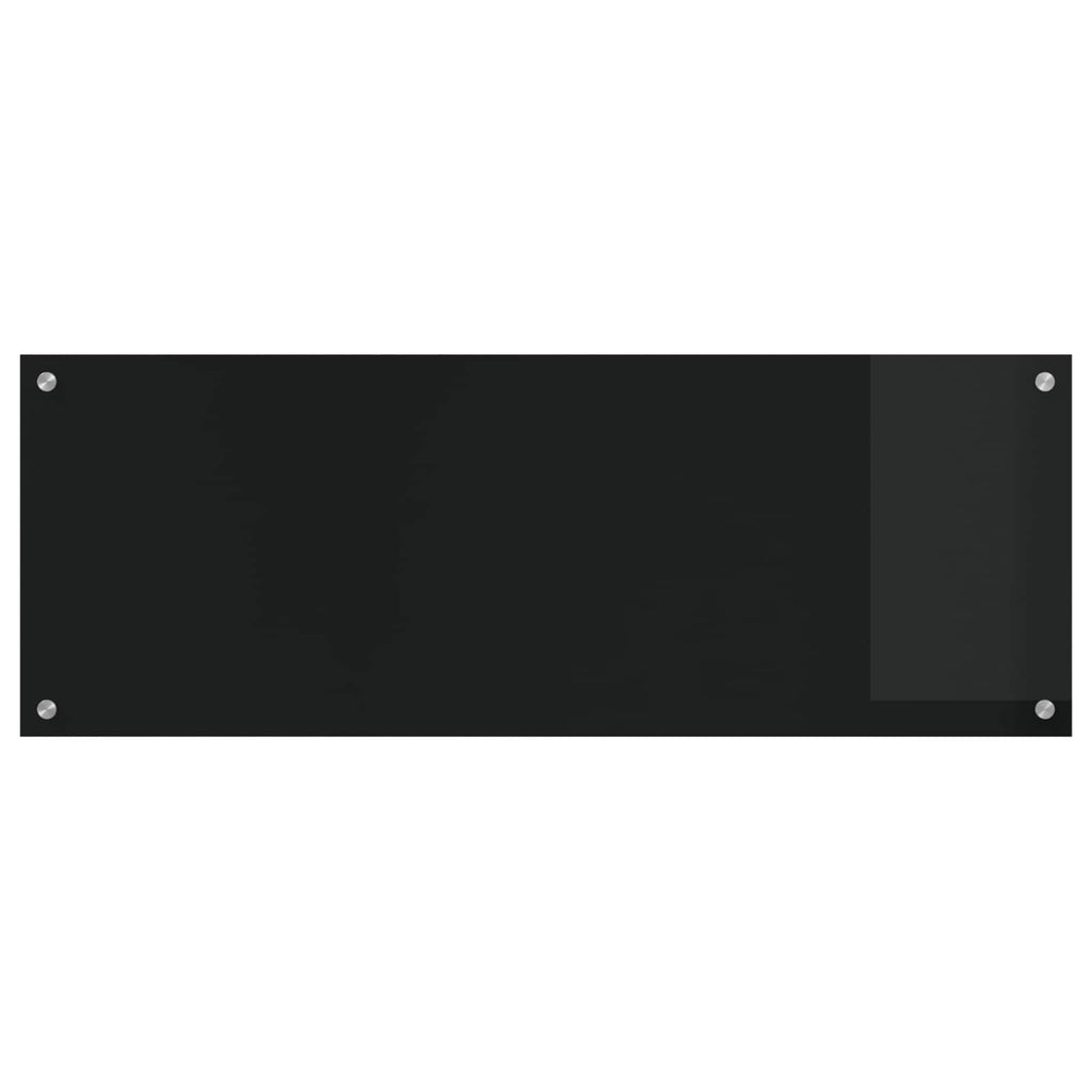 Kitchen Backsplash Black 110 x 40 x 0.6 cm Tempered Glass