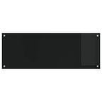 Kitchen Backsplash Black 110 x 40 x 0.6 cm Tempered Glass