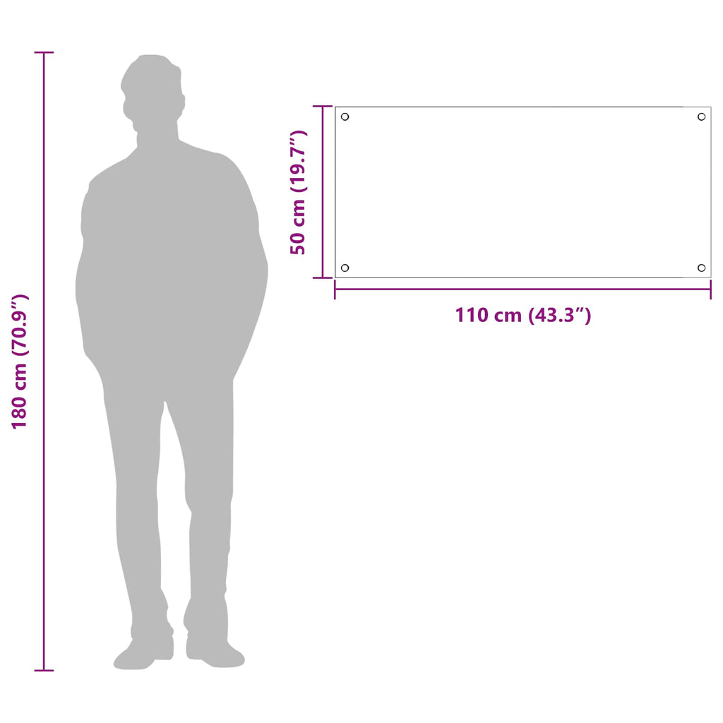 Kitchen Backsplash Dark grey 110 x 50 x 0.6 cm Tempered Glass