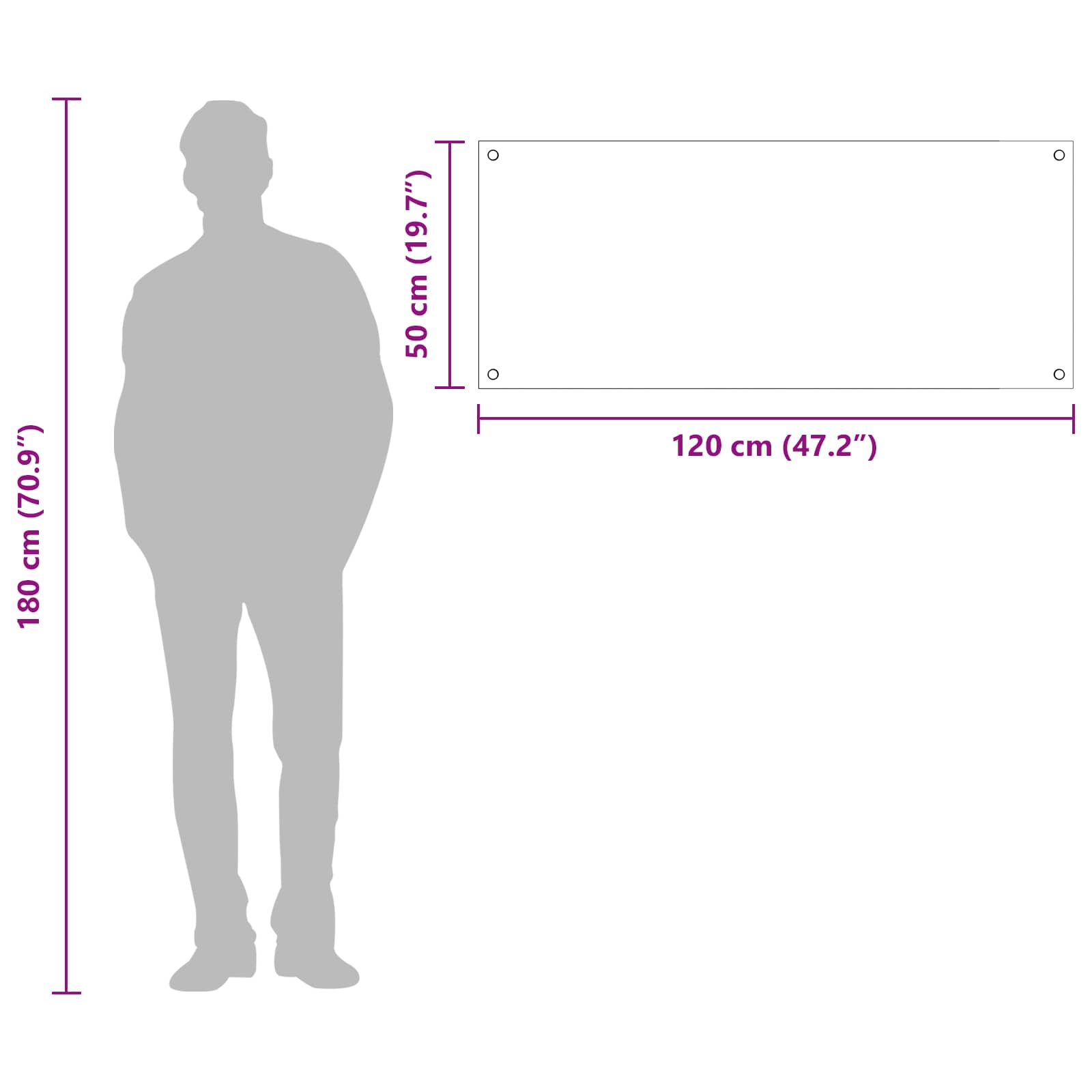 Kitchen Backsplash Dark grey 120 x 50 x 0.6 cm Tempered Glass