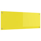 Kitchen Backsplash Yellow 110 x 40 x 0.6 cm Tempered Glass