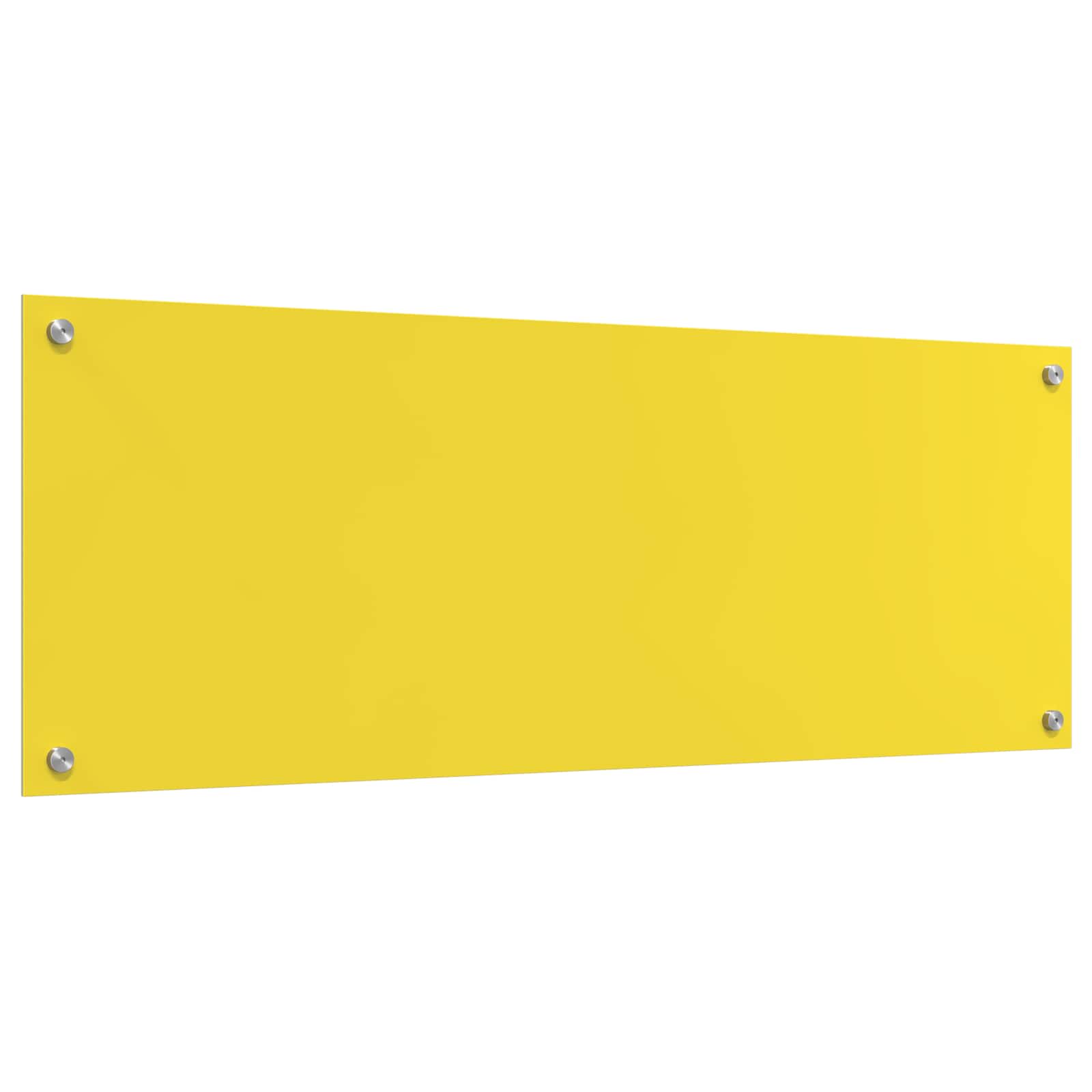 Kitchen Backsplash Yellow 110 x 40 x 0.6 cm Tempered Glass