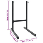 Dip Station Black 103.5 x 66.5 x 121.5 cm Powder-Coated Steel