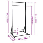 Pull-Up Bar Station Manual Black 100.5 x 102 x 234.5 cm