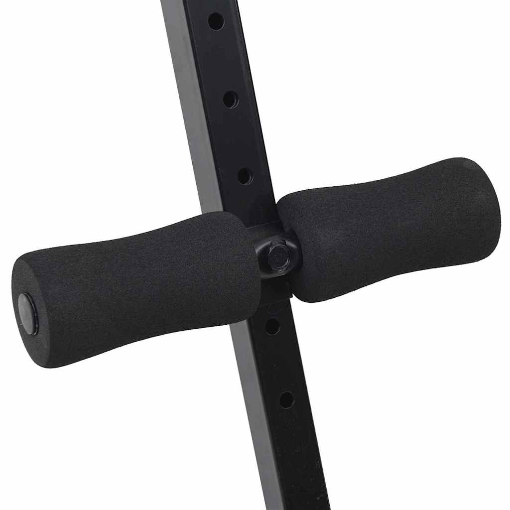 Sit Up Bench Black 124 x 33.5 x 55 cm Powder-Coated Steel