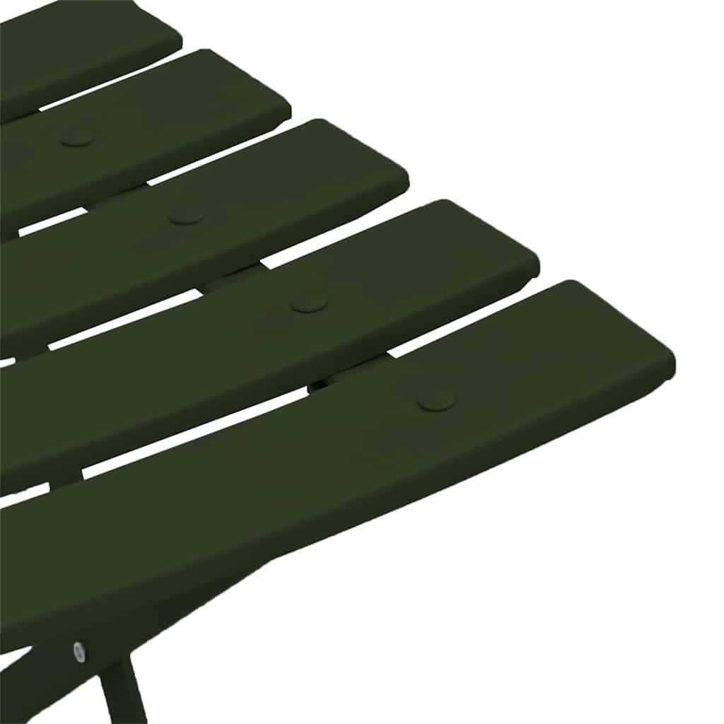 Garden Folding Chair Folding 2 pcs Green 42 x 46 x 82cm Metal