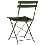 Garden Folding Chair Folding 2 pcs Green 42 x 46 x 82cm Metal