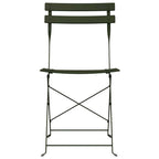 Garden Folding Chair Folding 2 pcs Green 42 x 46 x 82cm Metal
