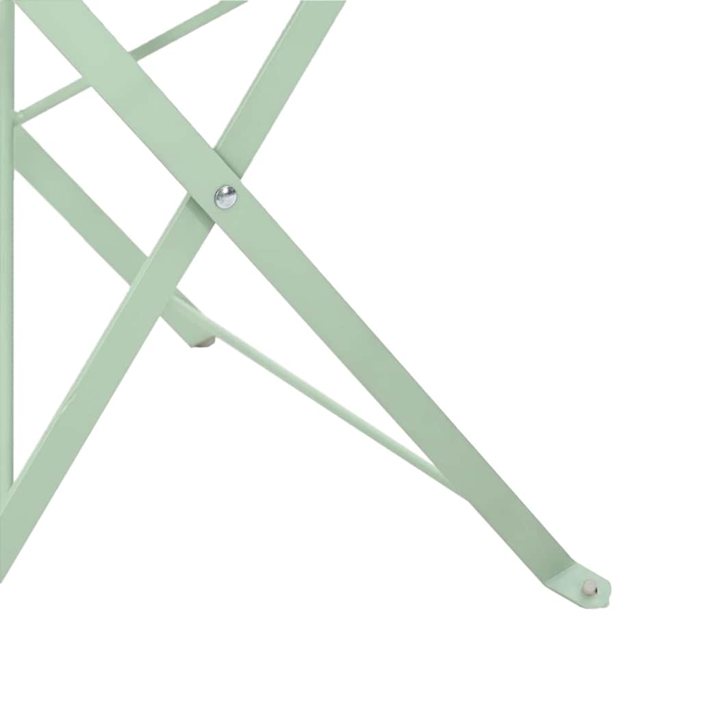 Garden Folding Chair 2 pcs Light Mint 42 x 46 x 82cm Metal