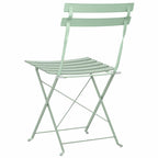 Garden Folding Chair 2 pcs Light Mint 42 x 46 x 82cm Metal