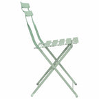 Garden Folding Chair 2 pcs Light Mint 42 x 46 x 82cm Metal