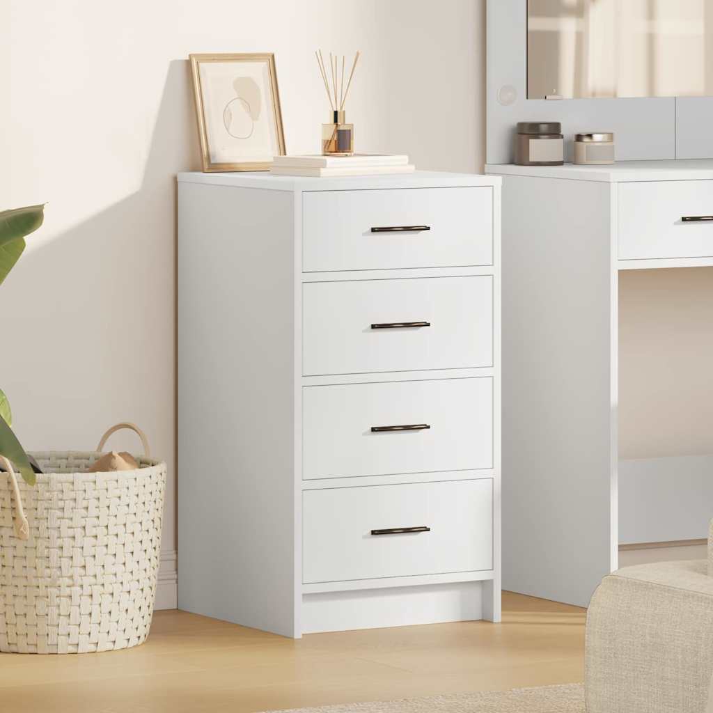 Sideboard with Drawer White 40 x 41 x 75 cm Engineered wood