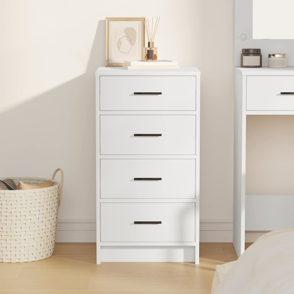 Sideboard with Drawer White 40 x 41 x 75 cm Engineered wood