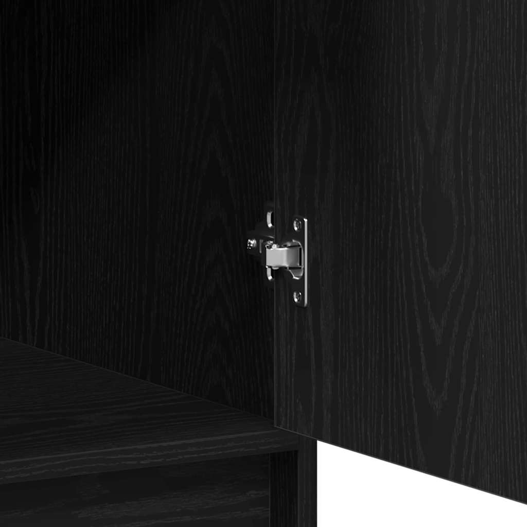 Highboard Black Oak 40 x 40.5 x 135 cm Engineered Wood
