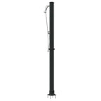 Outdoor Solar shower Black 217 cm PVC and Aluminium