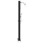 Outdoor Solar shower Black 217 cm PVC and Aluminium