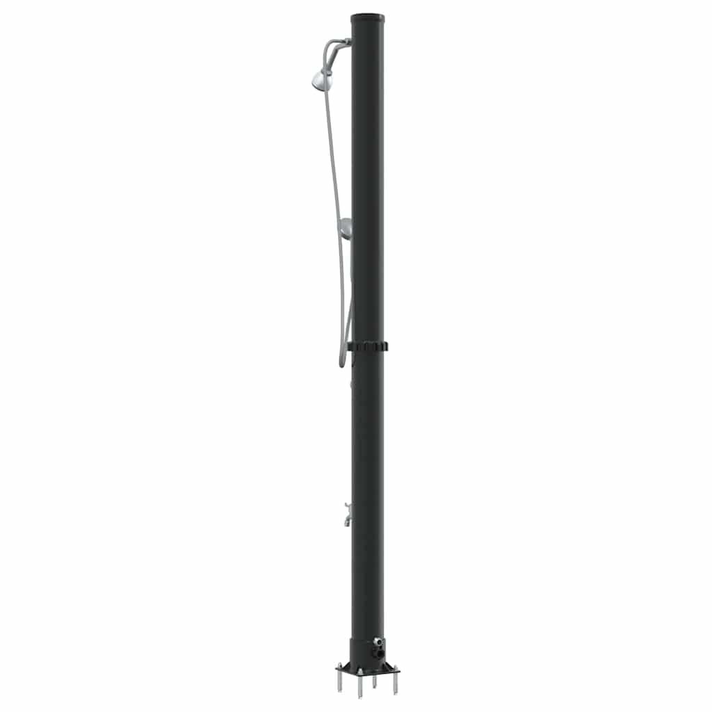 Outdoor Solar shower Black 217 cm PVC and Aluminium