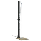 Outdoor Solar shower Black 217 cm PVC and Aluminium