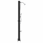 Outdoor Solar shower Black 217 cm PVC and Aluminium