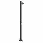 Outdoor Solar shower Black 217 cm PVC and Aluminium